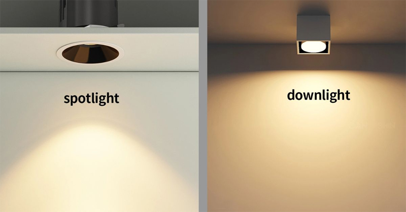 So sánh đèn LED downlight và spotlight